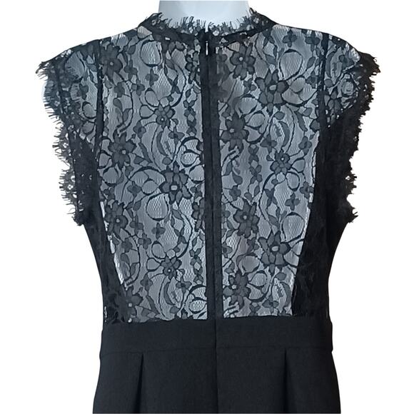 BCBGeneration Women's Black Fabric and Lace Mini Dress.Size 8 - Picture 9 of 12